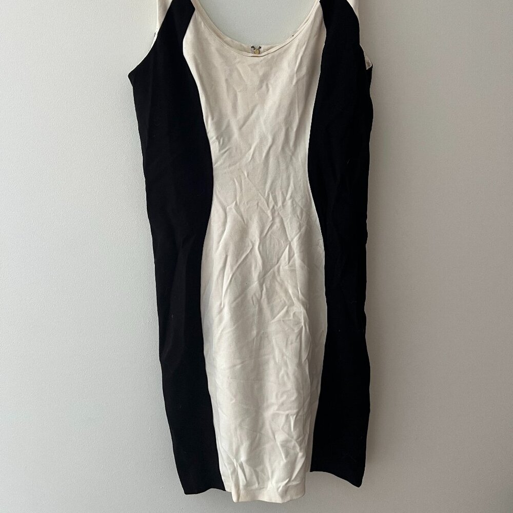 Amanda Uprichard Body Con Black and White Dress Size Large